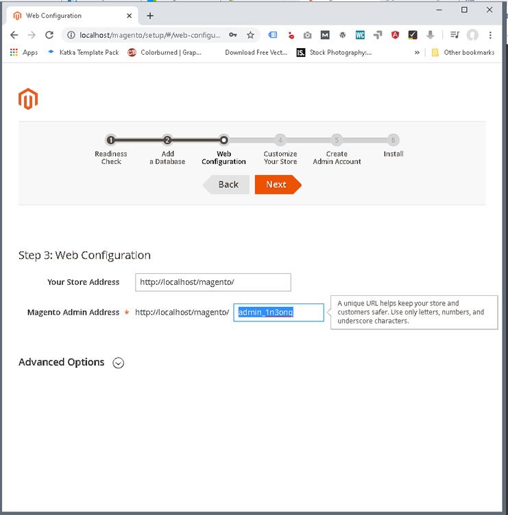 InStall Magento: Urls